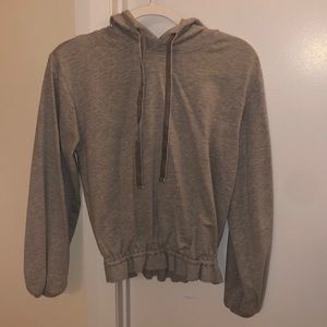 Sundays Gray Hoodie with Banded Bottom